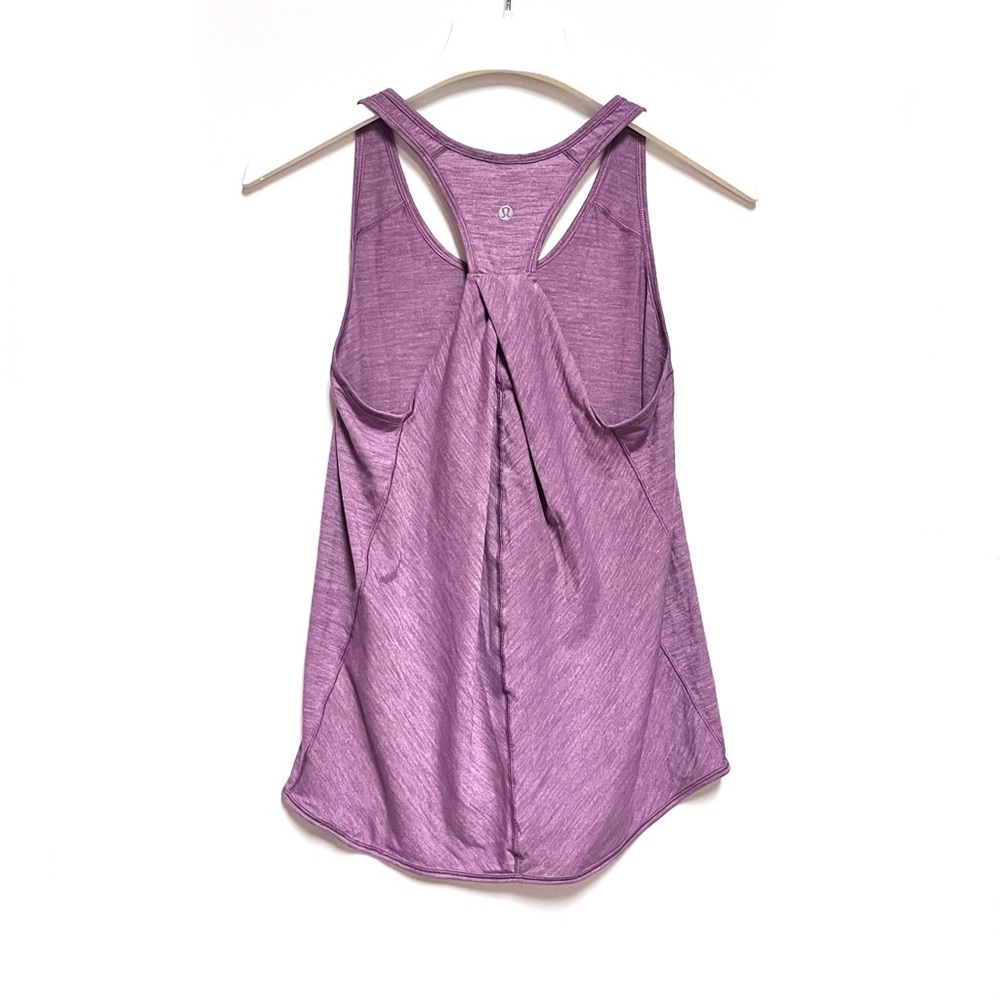 Lululemon Essential Tank Top SZ 6 Heathered Vintage Plum Womens Workout Gym Yoga - Picture 2 of 10